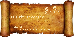 Gulyás Teodózia névjegykártya